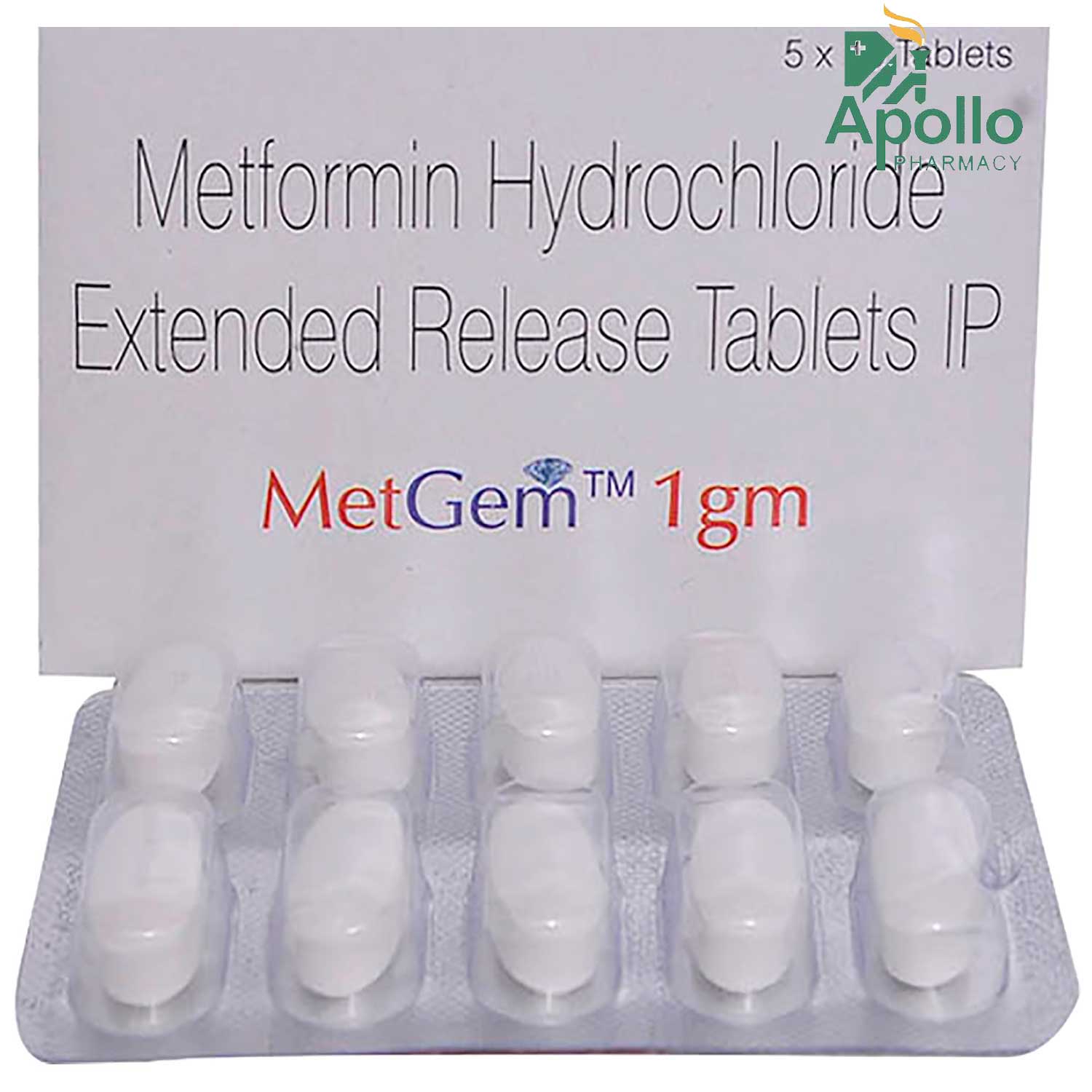 Metgem 1 gm Tablet 10's Price, Uses, Side Effects, Composition - Apollo ...