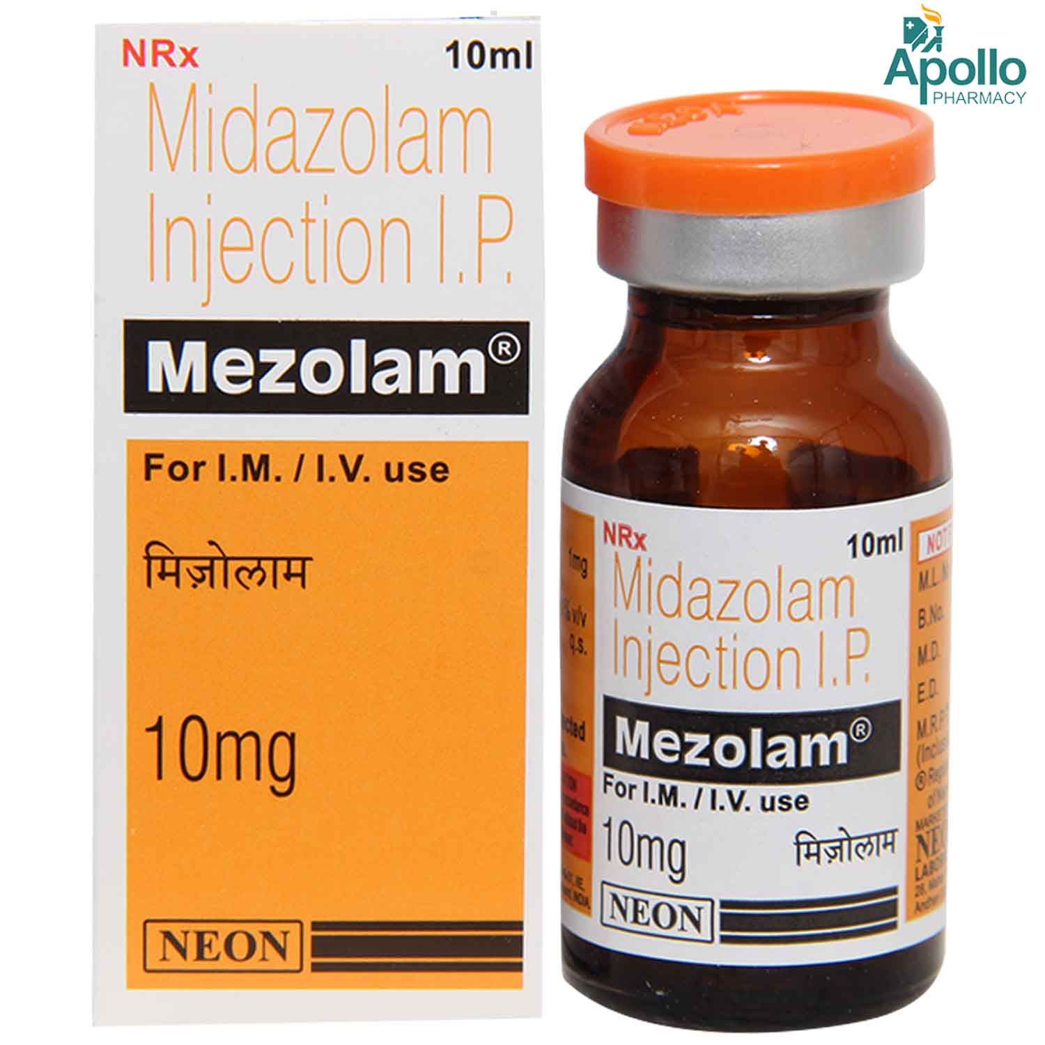 MEZOLAM INJECTION 10ML Price, Uses, Side Effects, Composition Apollo