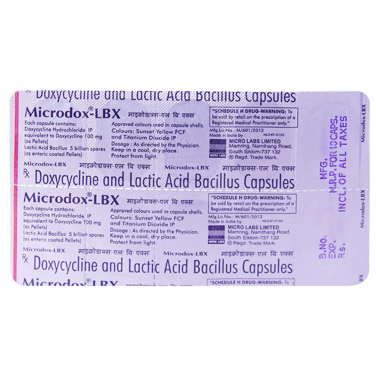 MicrodoxLBX Capsule 10's Price, Uses, Side Effects, Composition
