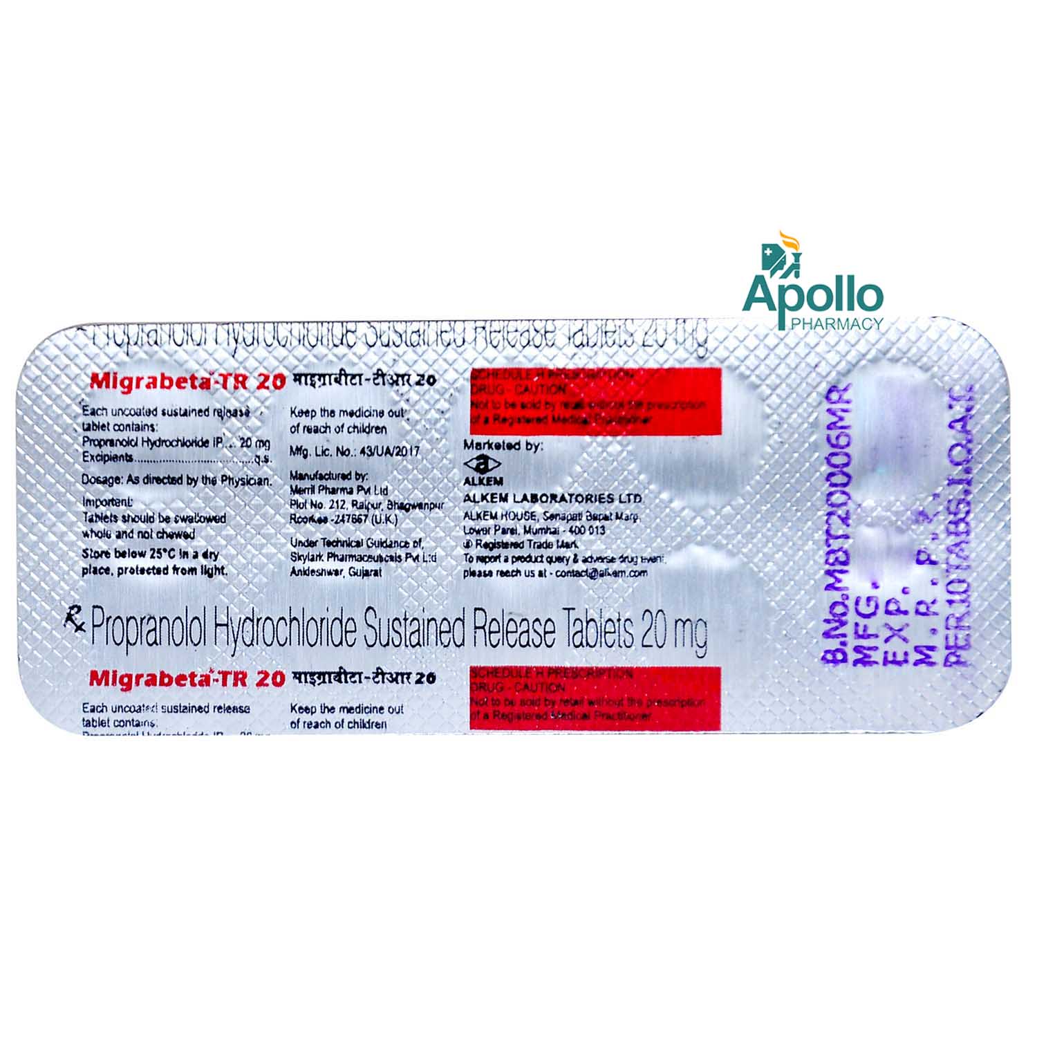 Migrabeta Tr Tablet 10 S Price Uses Side Effects Composition Apollo Pharmacy