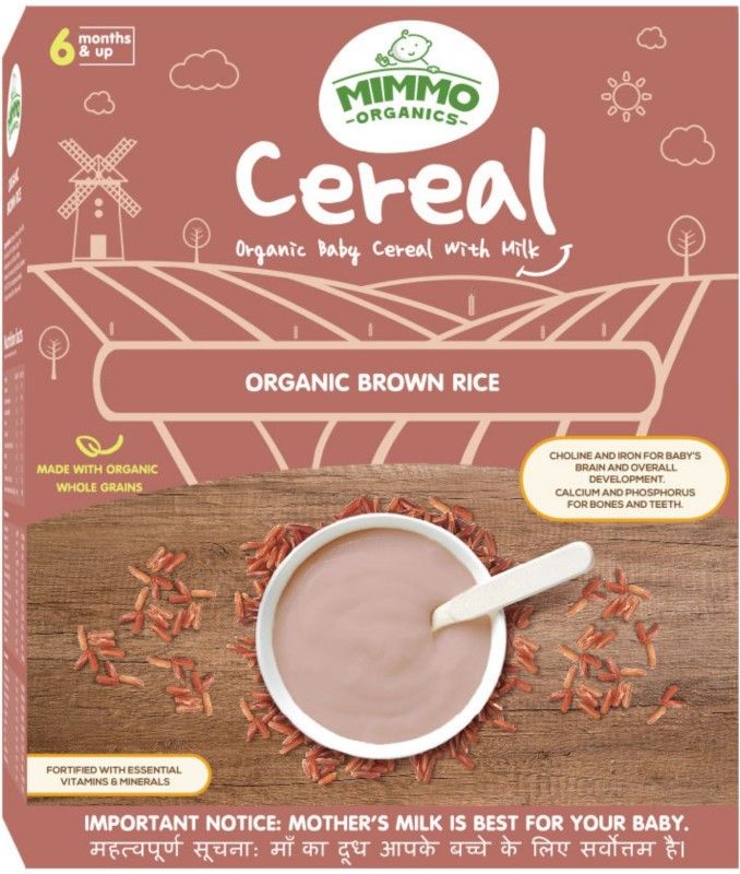 Buy Mimmo Organics Organic Brown Rice Baby Cereal, 200 gm Online