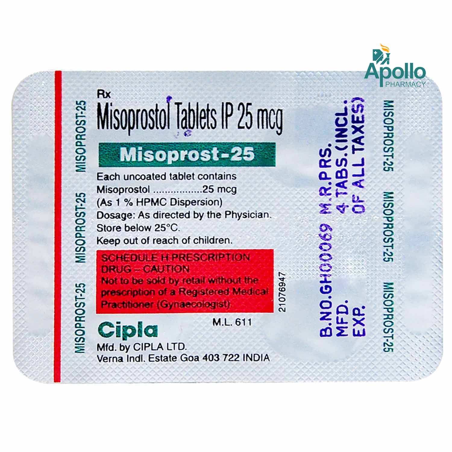 Misoprostol pill price