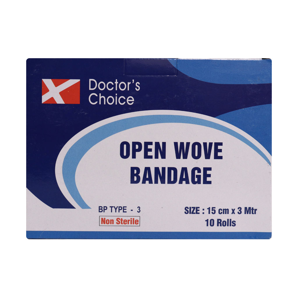 Doctor's Choice Wove Bandage 15 cm x 3 m, 10 Count, Pack of 10 S