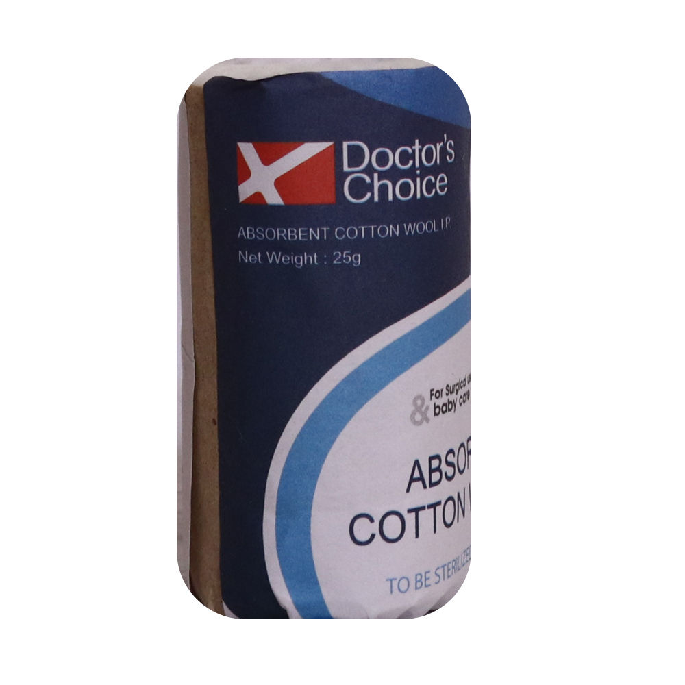 Doctor's Choice Absorbent Cotton Wool I.P., 25 gm, Pack of 1 