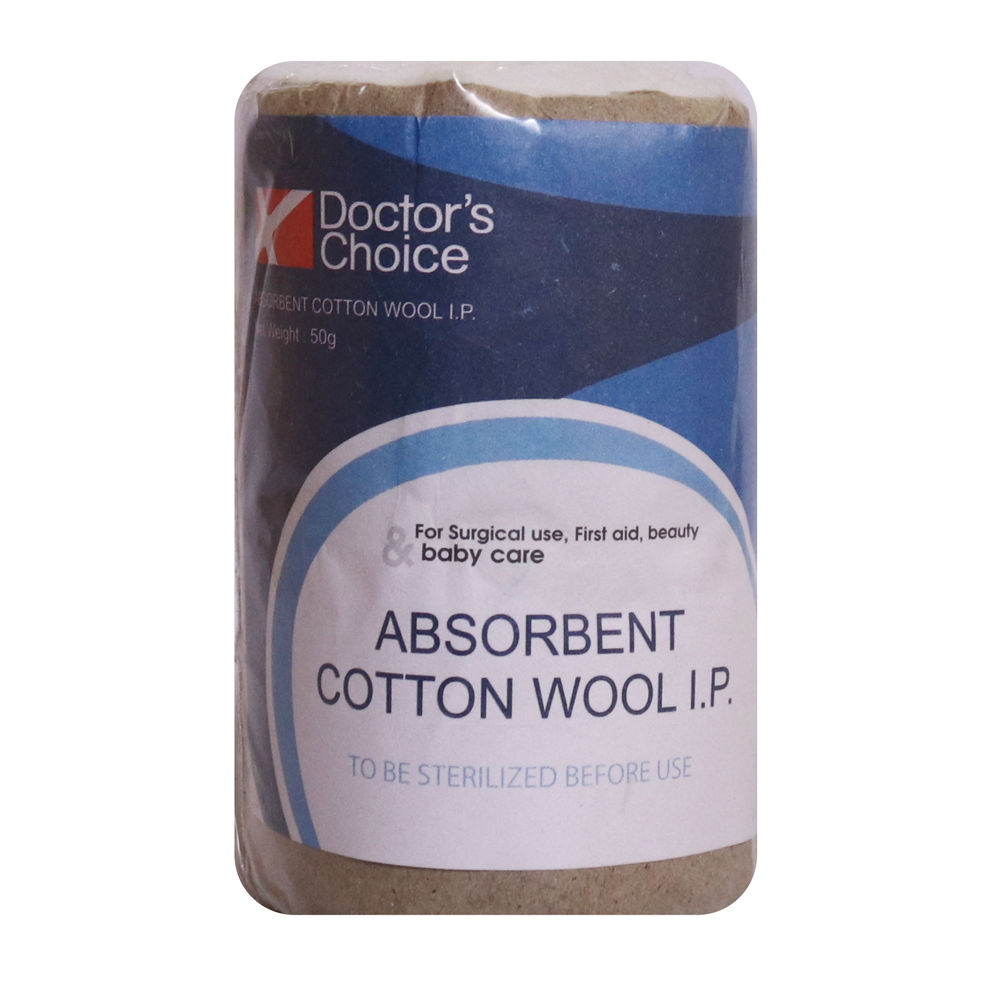 Doctor's Choice Absorbent Cotton Wool I.P., 50 gm, Pack of 1 