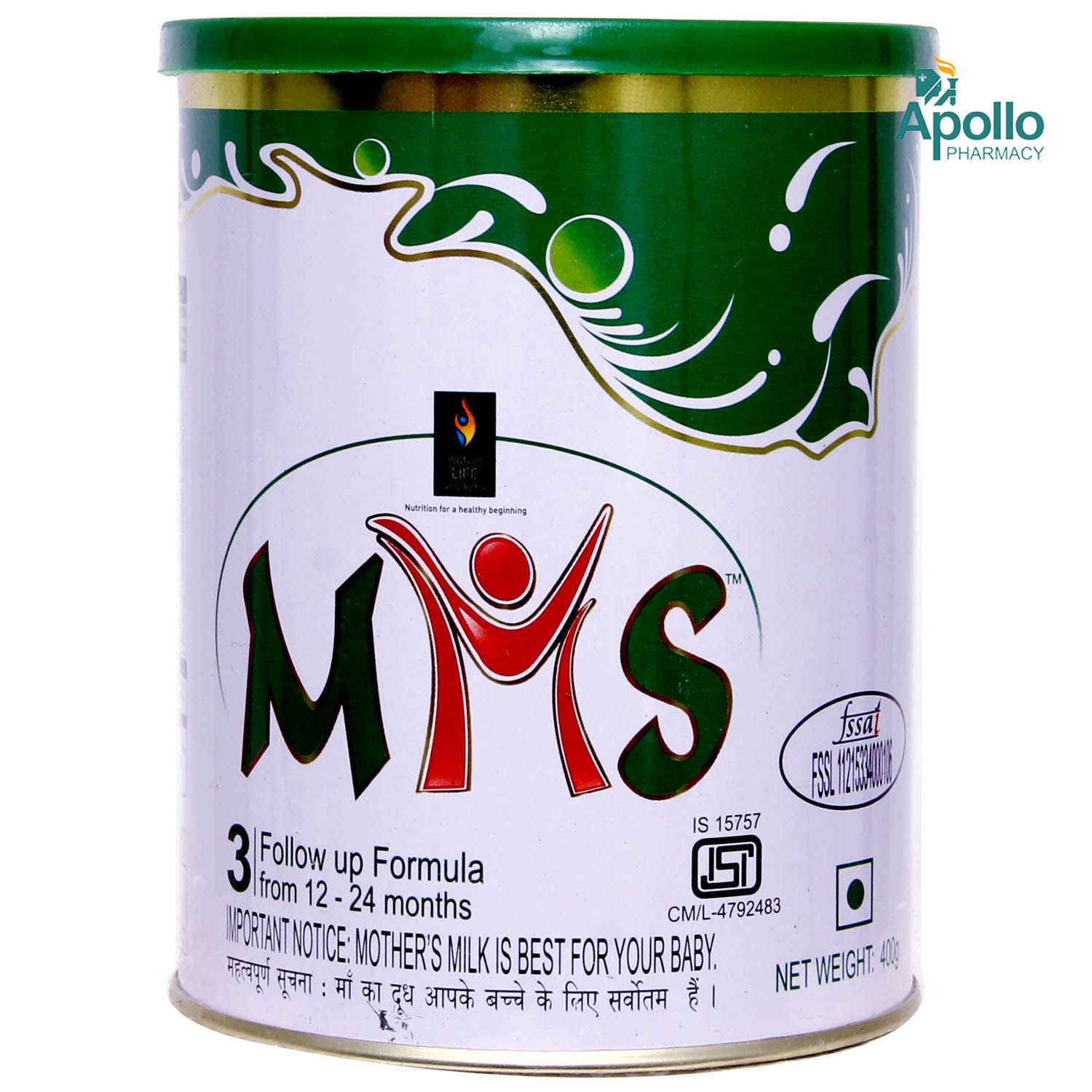 Buy MMS Infant Follow-Up Formula Stage 3, 12 to 24 Months, 400 gm Tin Online