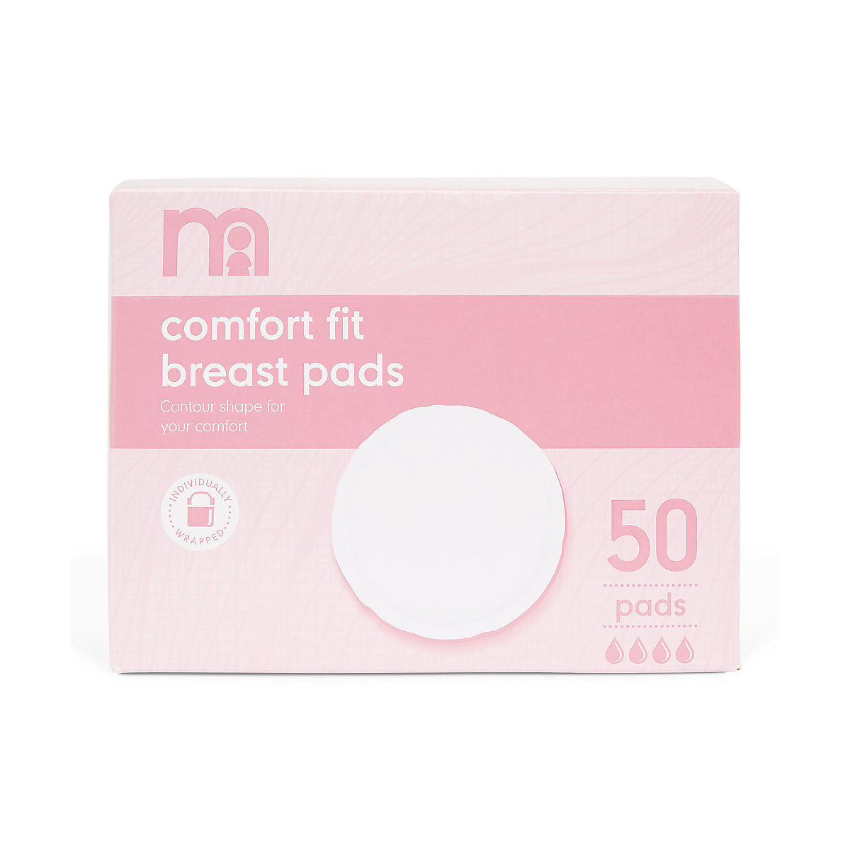 Mothercare Comfort Fit Breast Pads, 50 Count, Pack of 1 
