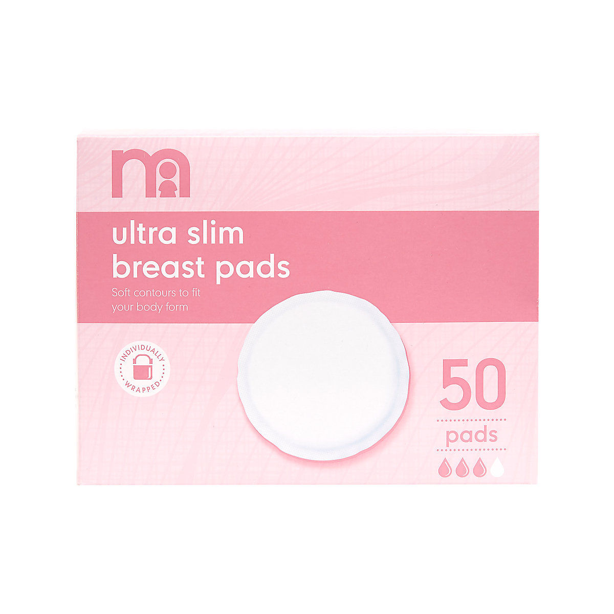 Mothercare Ultra Slim Breast Pads, 50 Count, Pack of 1 
