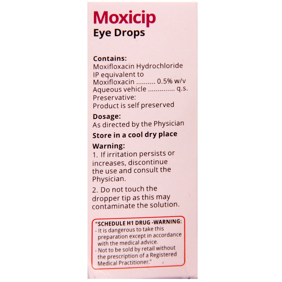 Moxicip Eye Drops 5 ml Price, Uses, Side Effects, Composition Apollo