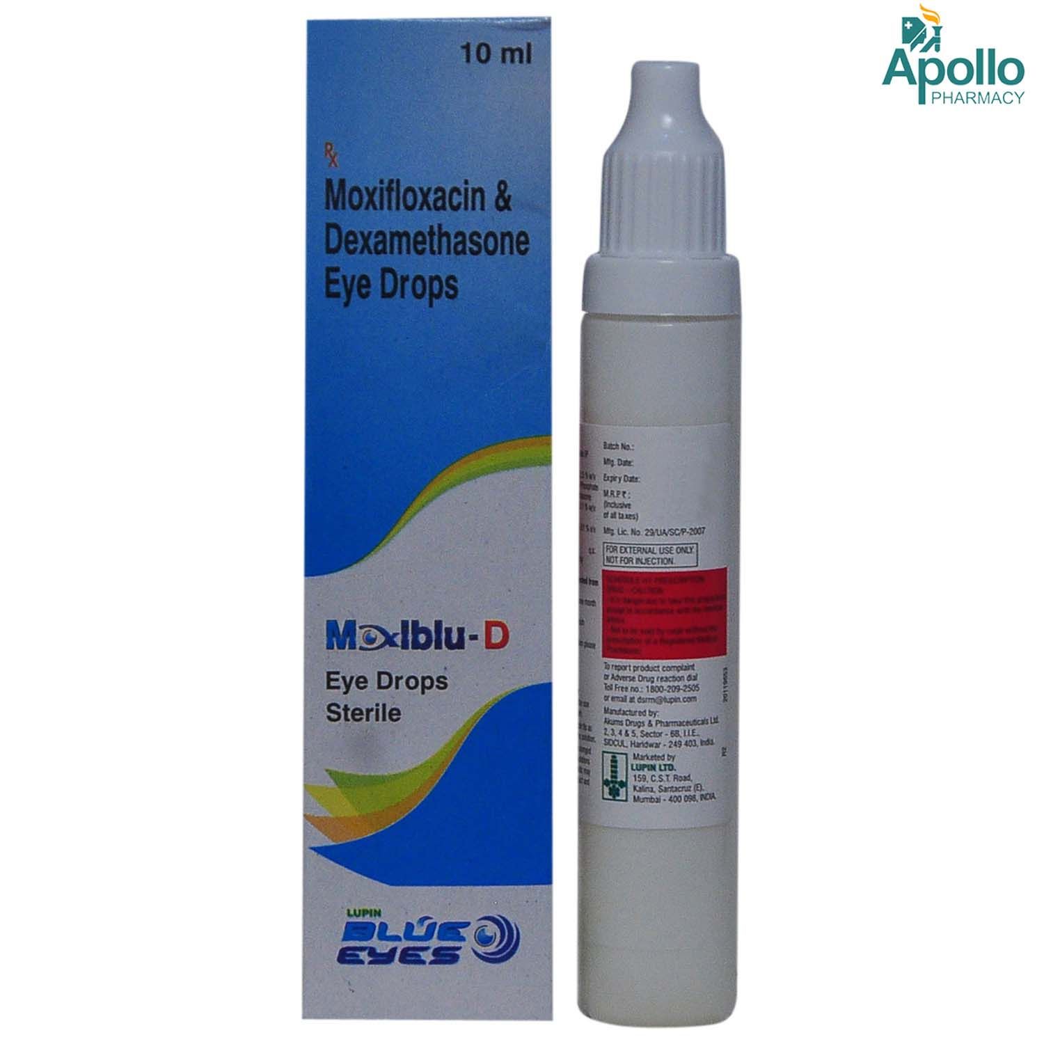 Moxiblu D Eye Drops 10 ml Price, Uses, Side Effects, Composition