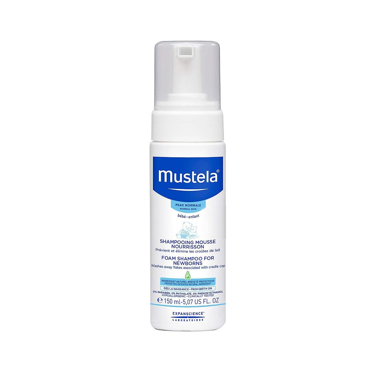 Buy Mustela New Born Foam Shampoo, 150 ml Online