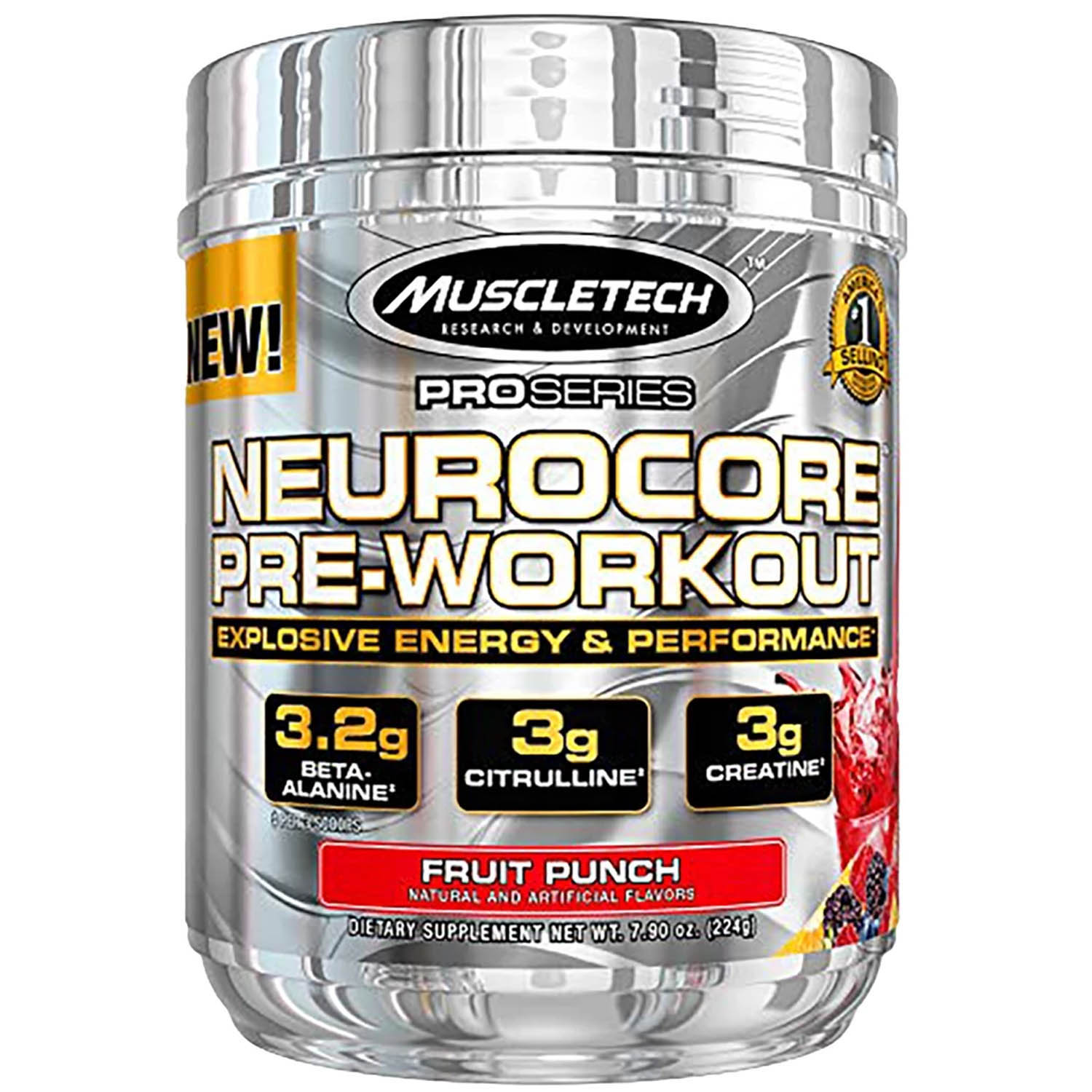 Buy Muscletech Neurocore Pre-Workout Fruit Punch Flavour Powder, 224 gm Online