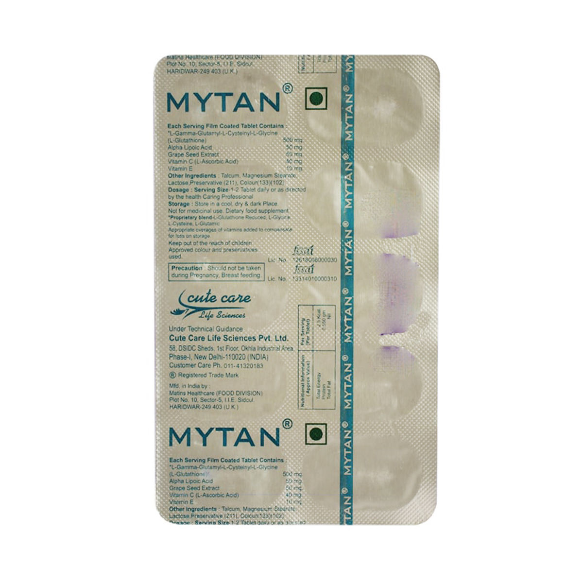 Mytan Tablet 10's, Pack of 10 TABLETS