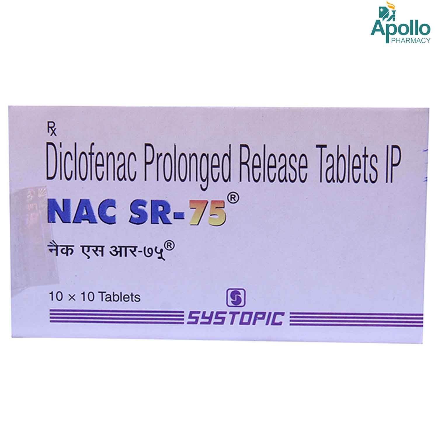 Nac Sr 75mg Tablet Price Uses Side Effects Composition Apollo Pharmacy