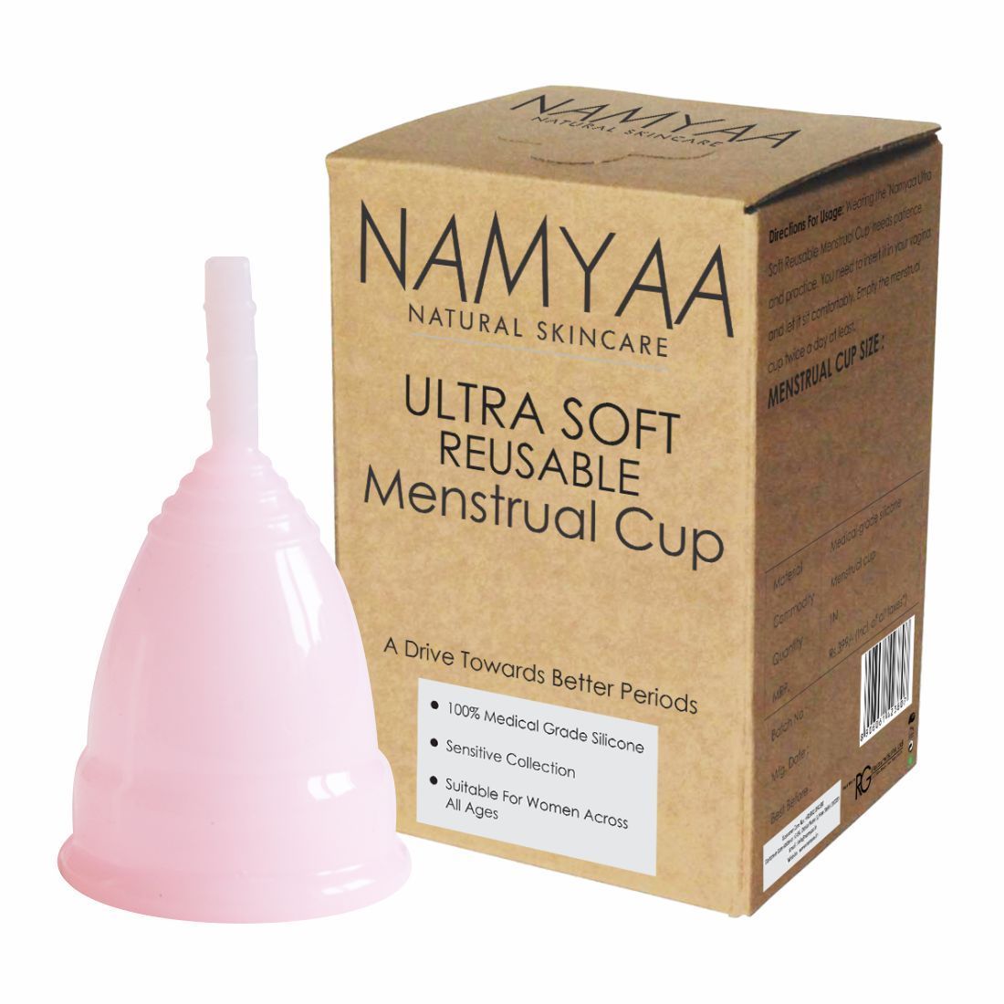 Namyaa Ultra Soft Reusable Menstrual Cup Medium, 1 Count, Pack of 1 
