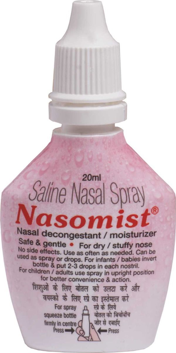 Nasomist Nasal Spray 20 Ml Price, Uses, Side Effects, Composition ...