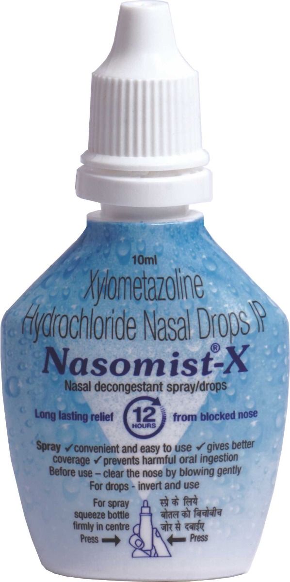 NasomistX Nasal Drops 10 ml Price, Uses, Side Effects, Composition