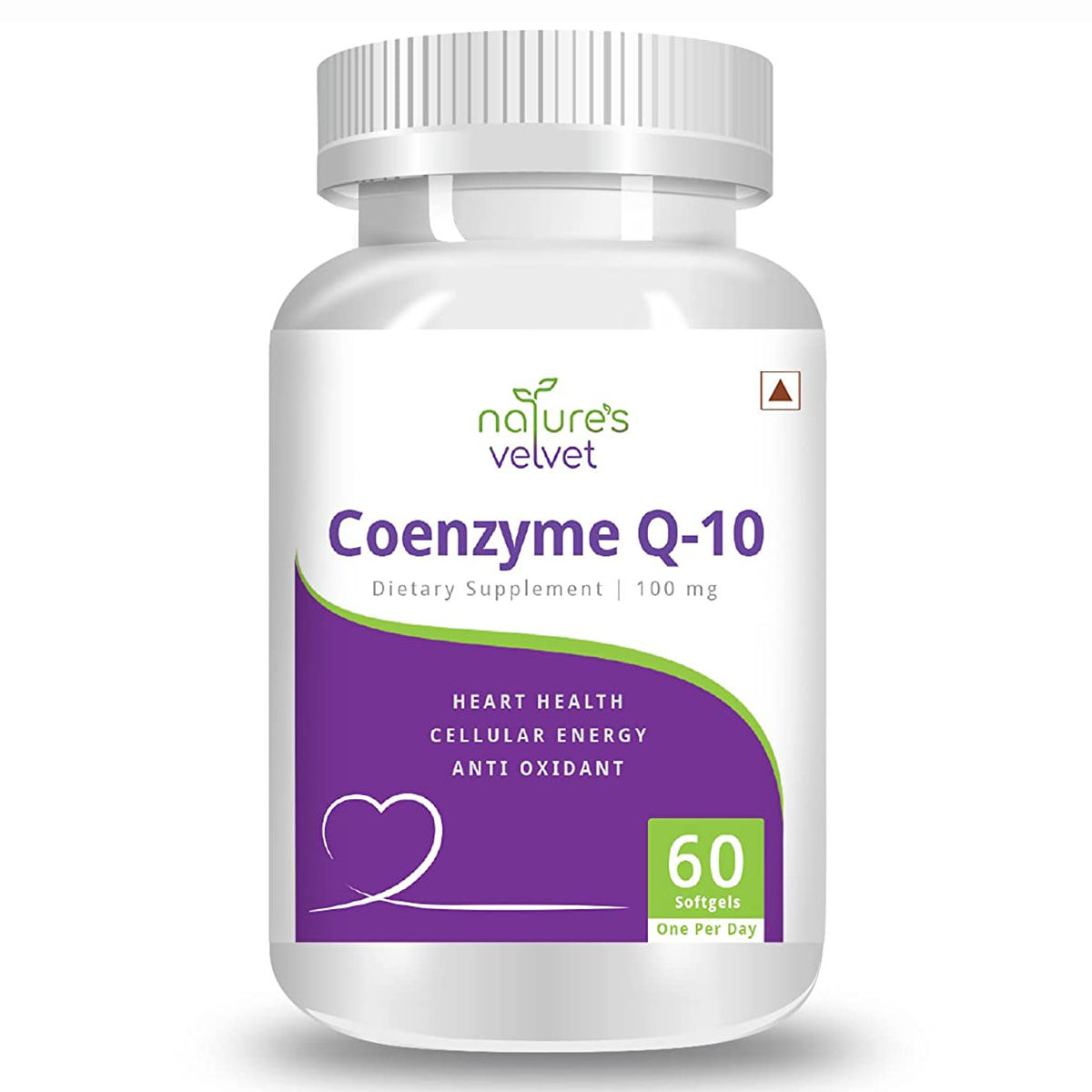 Nature's Velvet Coenzyme Q-10 100 mg, 60 Softgels, Pack of 1 