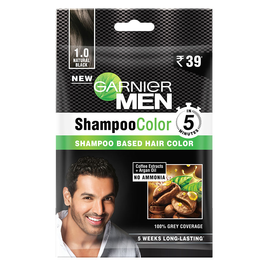 Buy Garnier Men Shade 1 Shampoo Color, Natural Black, 1 Count Online