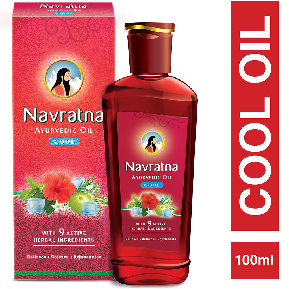 Buy Navratna Ayurvedic Cool Hair Oil, 100 ml Online