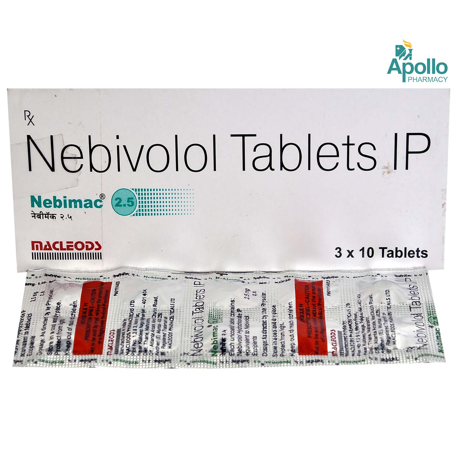 Nebimac 2.5 Tablet 10's, Pack of 10 TABLETS