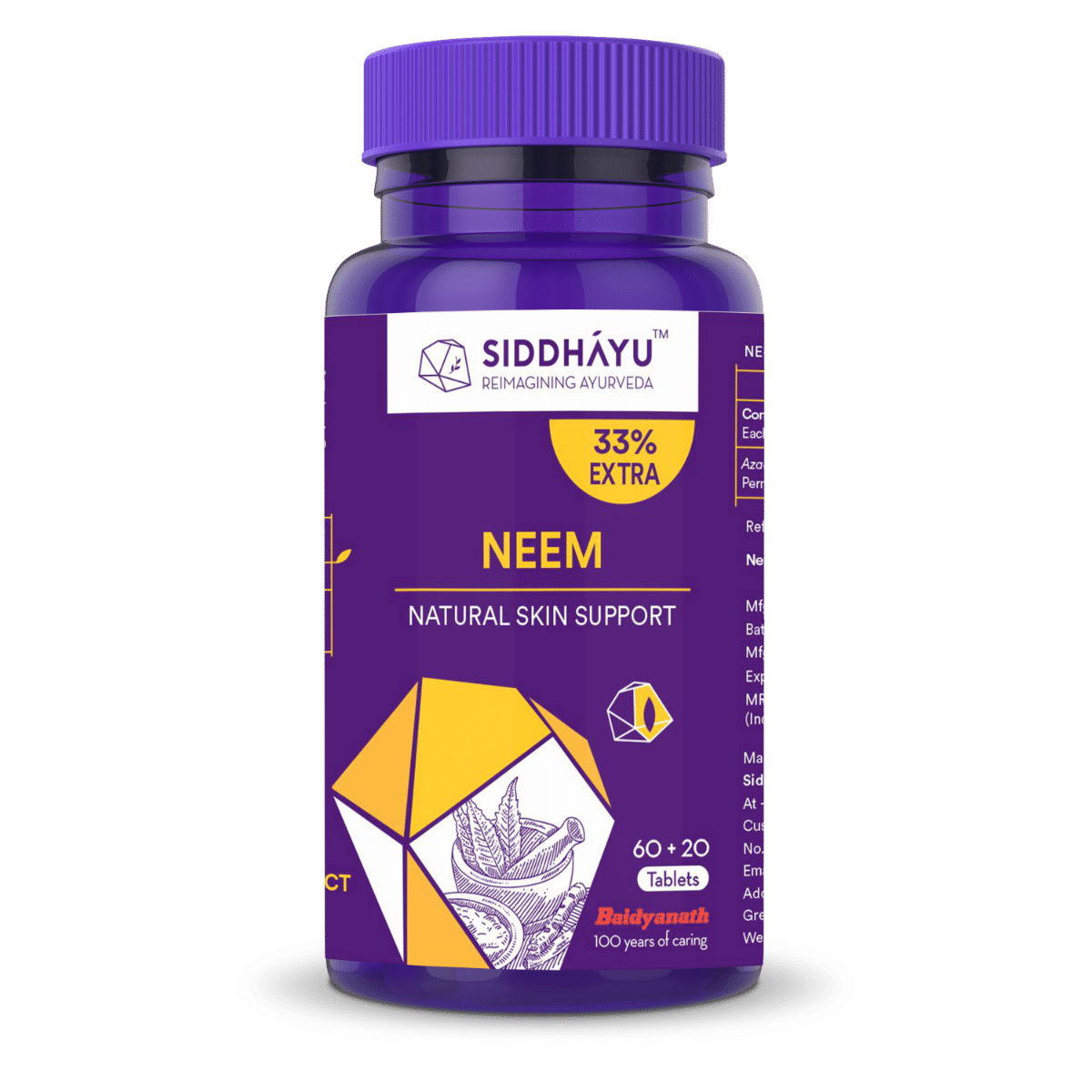 Buy Siddhayu Neem Natural Skin Support, 80 Tablets Online