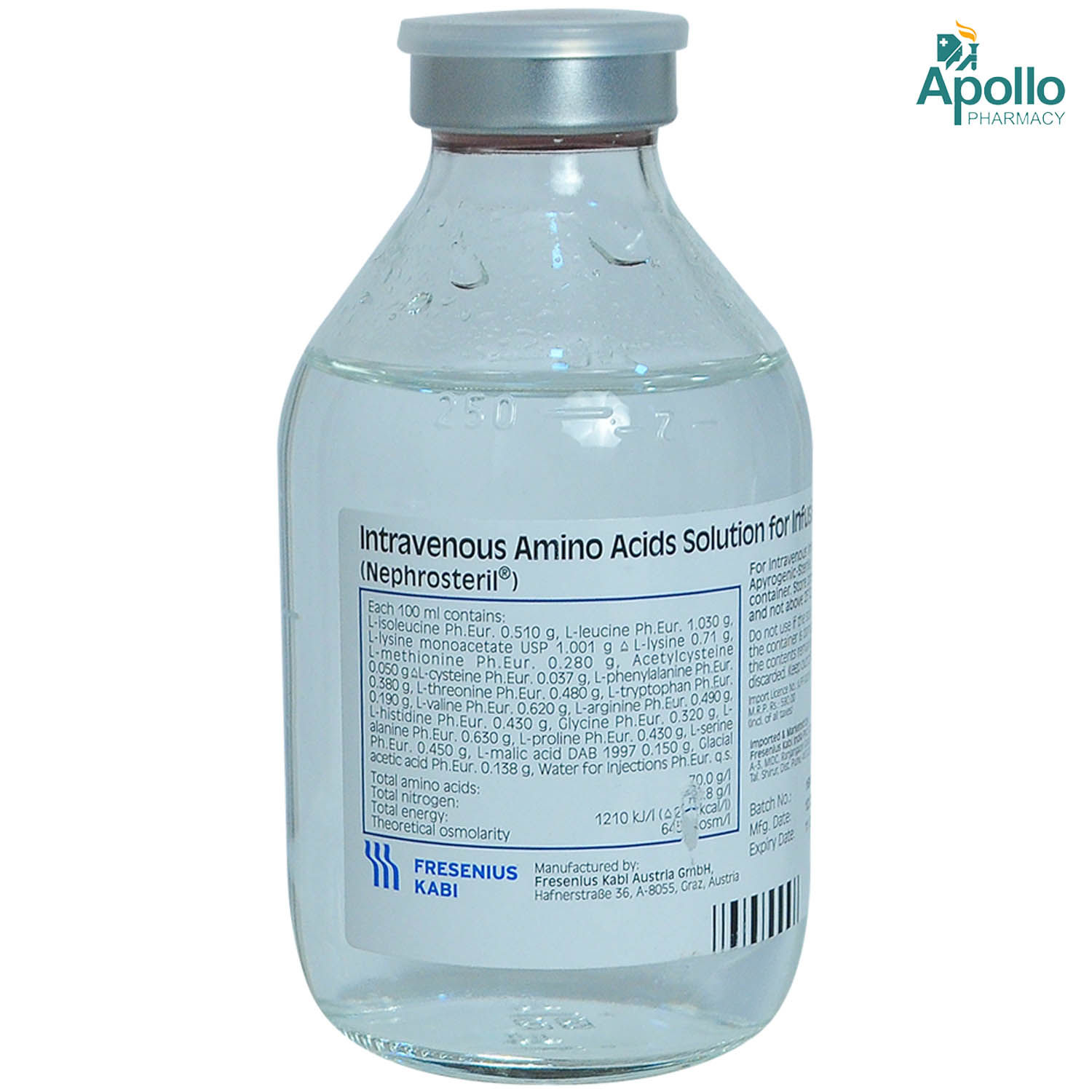Nephrosterile Infusion 250 ml, Pack of 1 