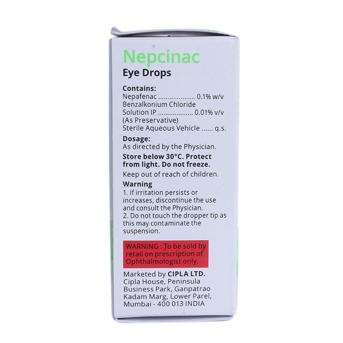 Nepcinac Eye Drops 5 Ml Price Uses Side Effects Composition Apollo Pharmacy