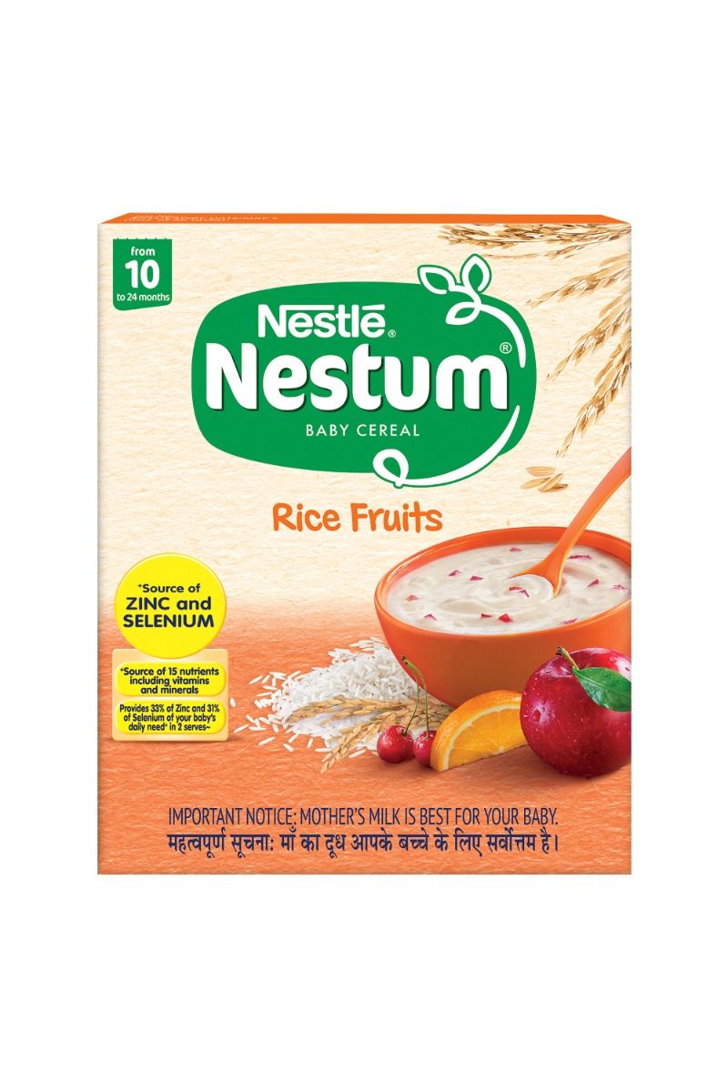 Buy Nestle Nestum Baby Cereal Rice Fruits, From 10 to 24 months, 300 gm Refill Pack Online