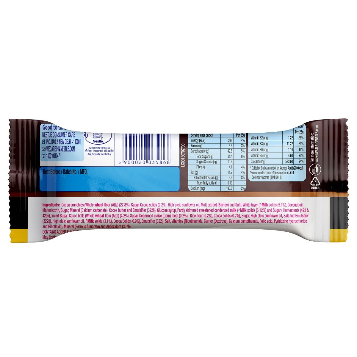 Nestle Koko Crunch Breakfast Cereal Bar, 25 gm, Pack of 1 
