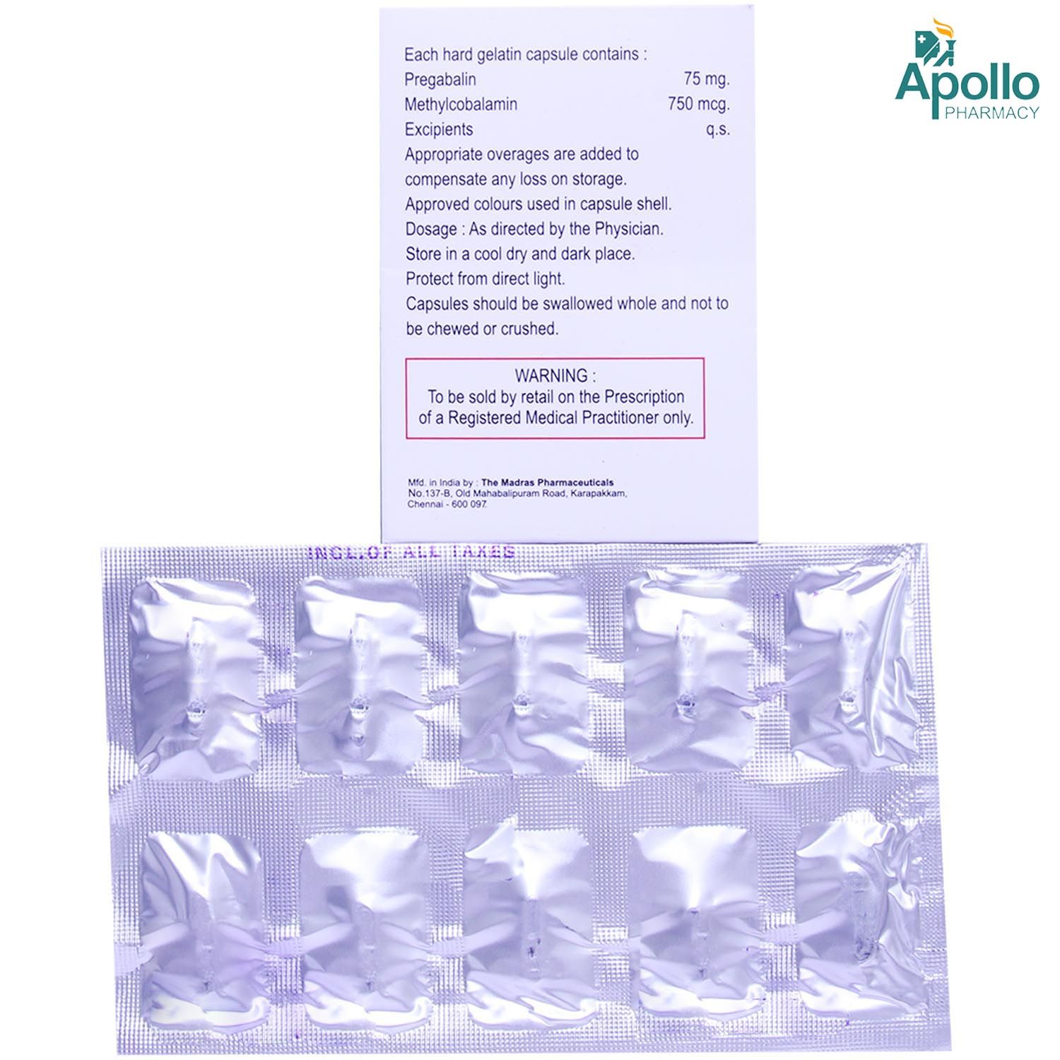 Neuromed PG Capsule 10's, Pack of 10 CAPSULES