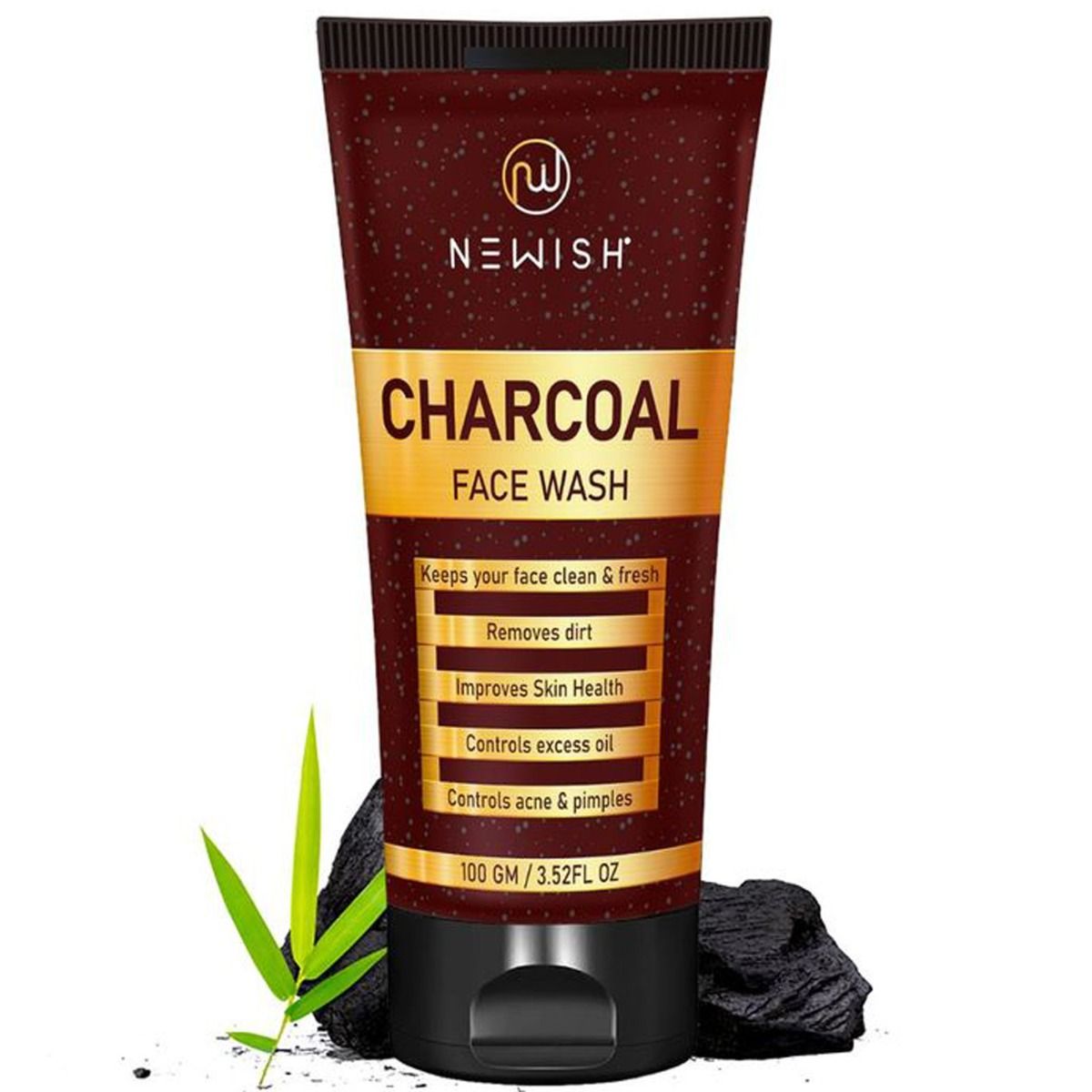 Buy Newish Charcoal Face Wash, 100 gm Online