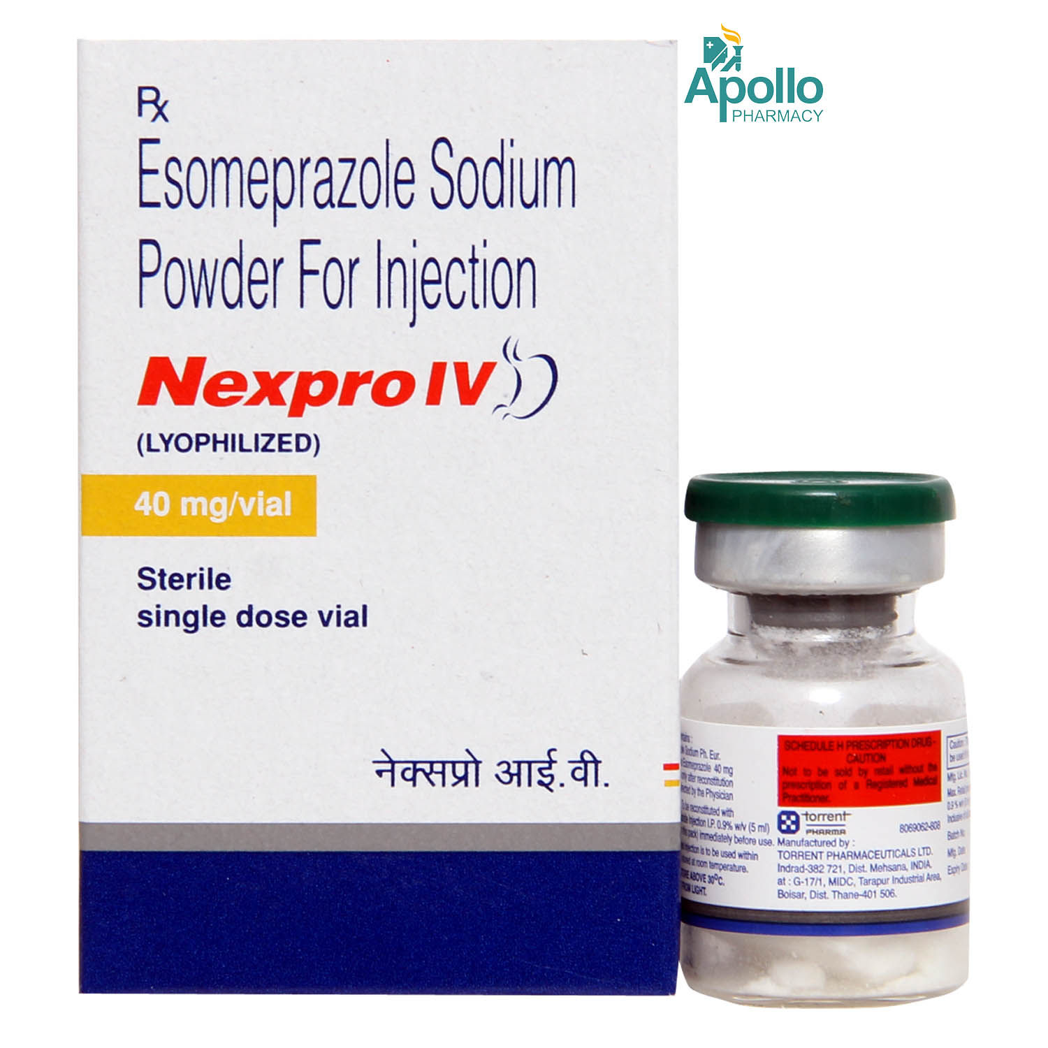 Nexpro 40 mg Injection 1's Price, Uses, Side Effects, Composition