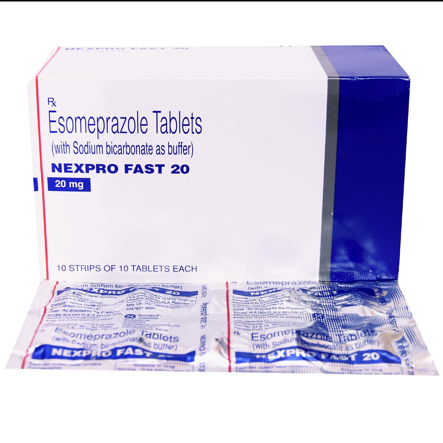 Nexpro Fast 20 Tablet 10's Price, Uses, Side Effects, Composition