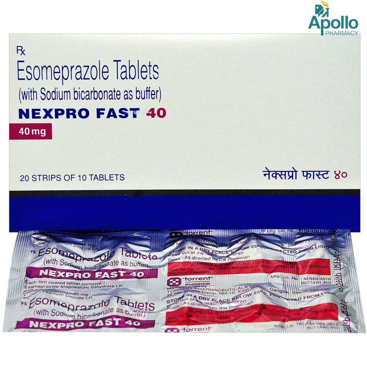 Nexpro Fast 40 Tablet 10's Price, Uses, Side Effects, Composition