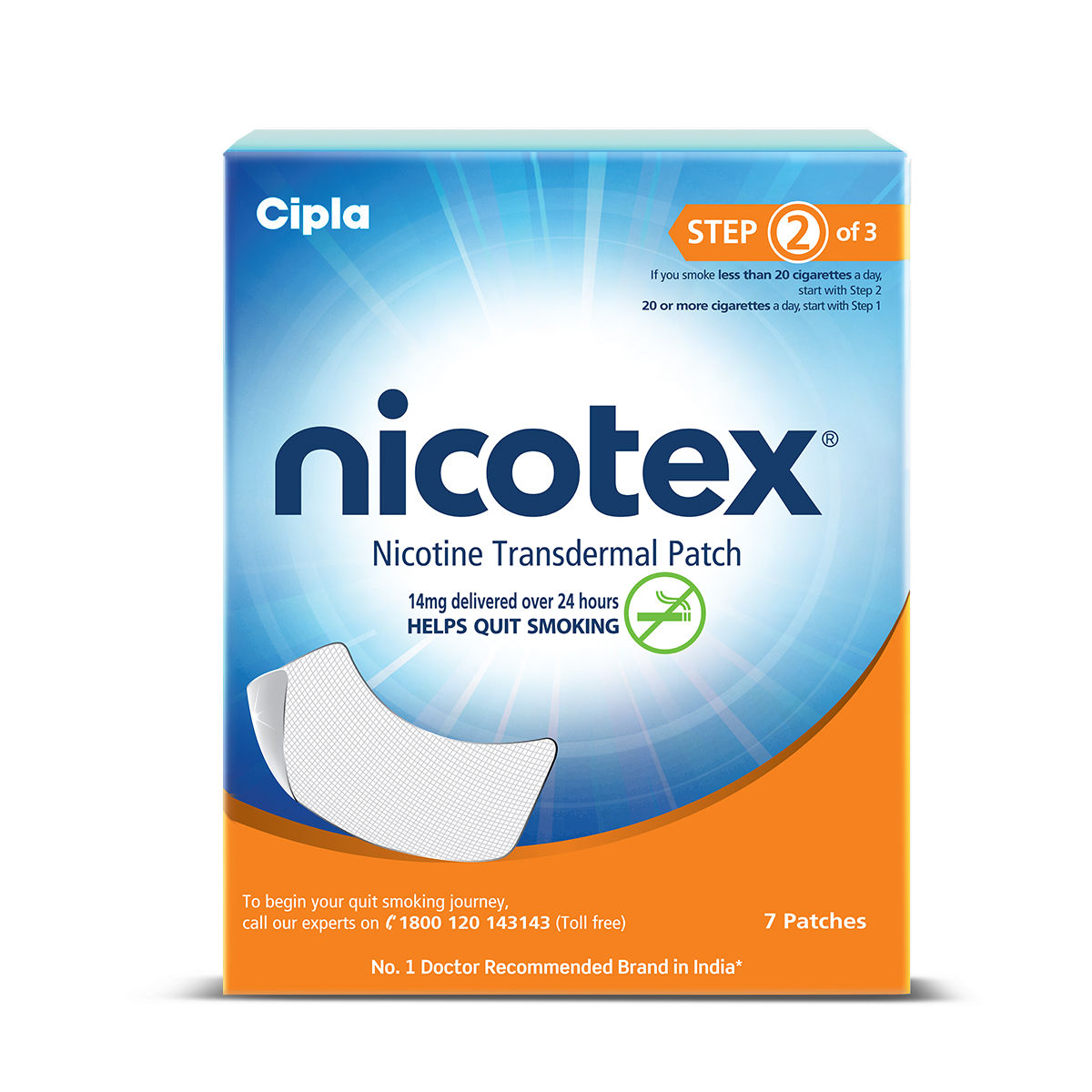 Nicotex 14mg Patch 7's, Pack of 1 