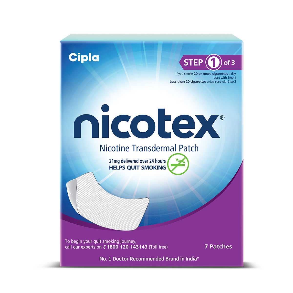 Nicotex Nicotine Patches 21Mg 7'S, Pack of 1 PATCHES