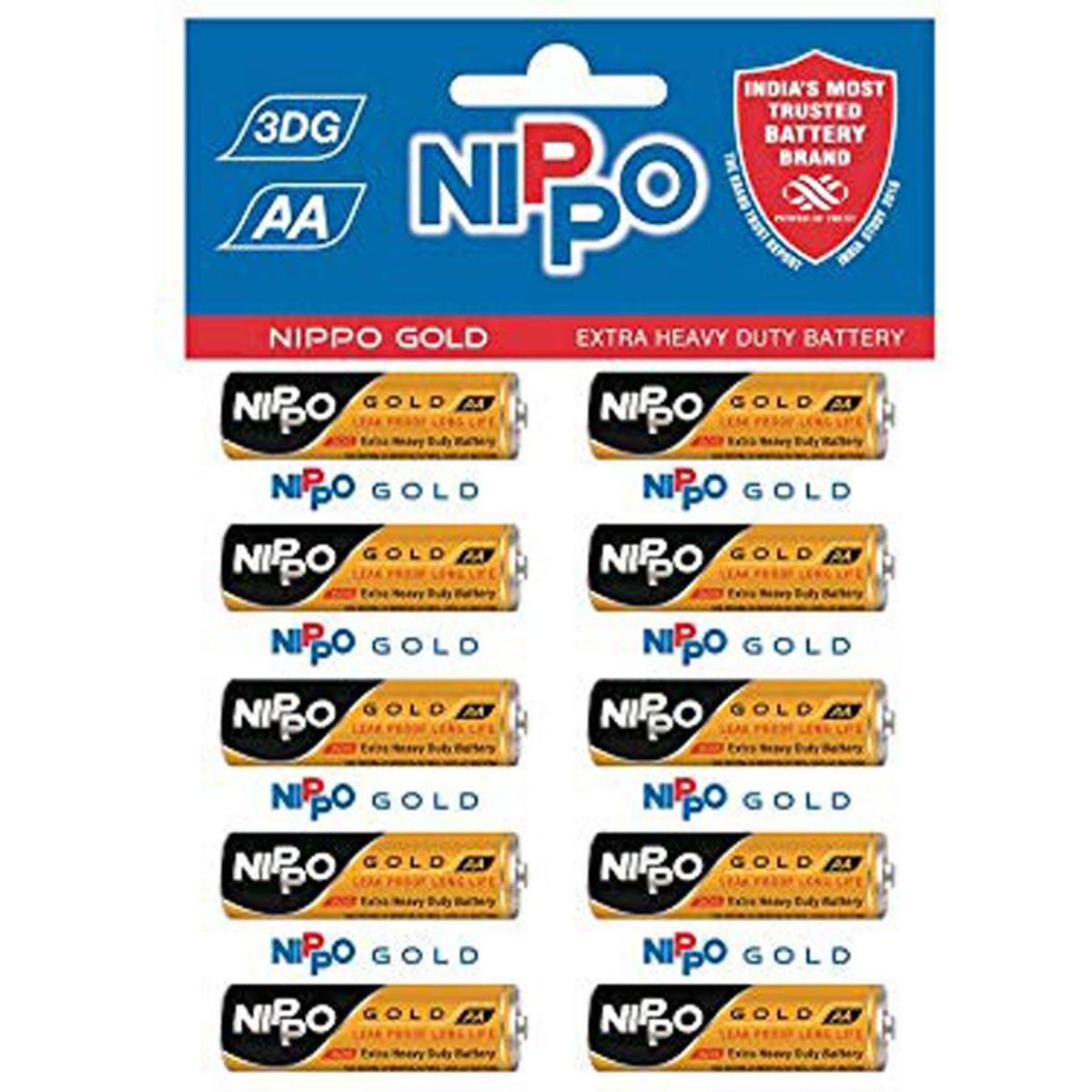 Nippo Gold AA Battery, 1 Count, Pack of 10 S