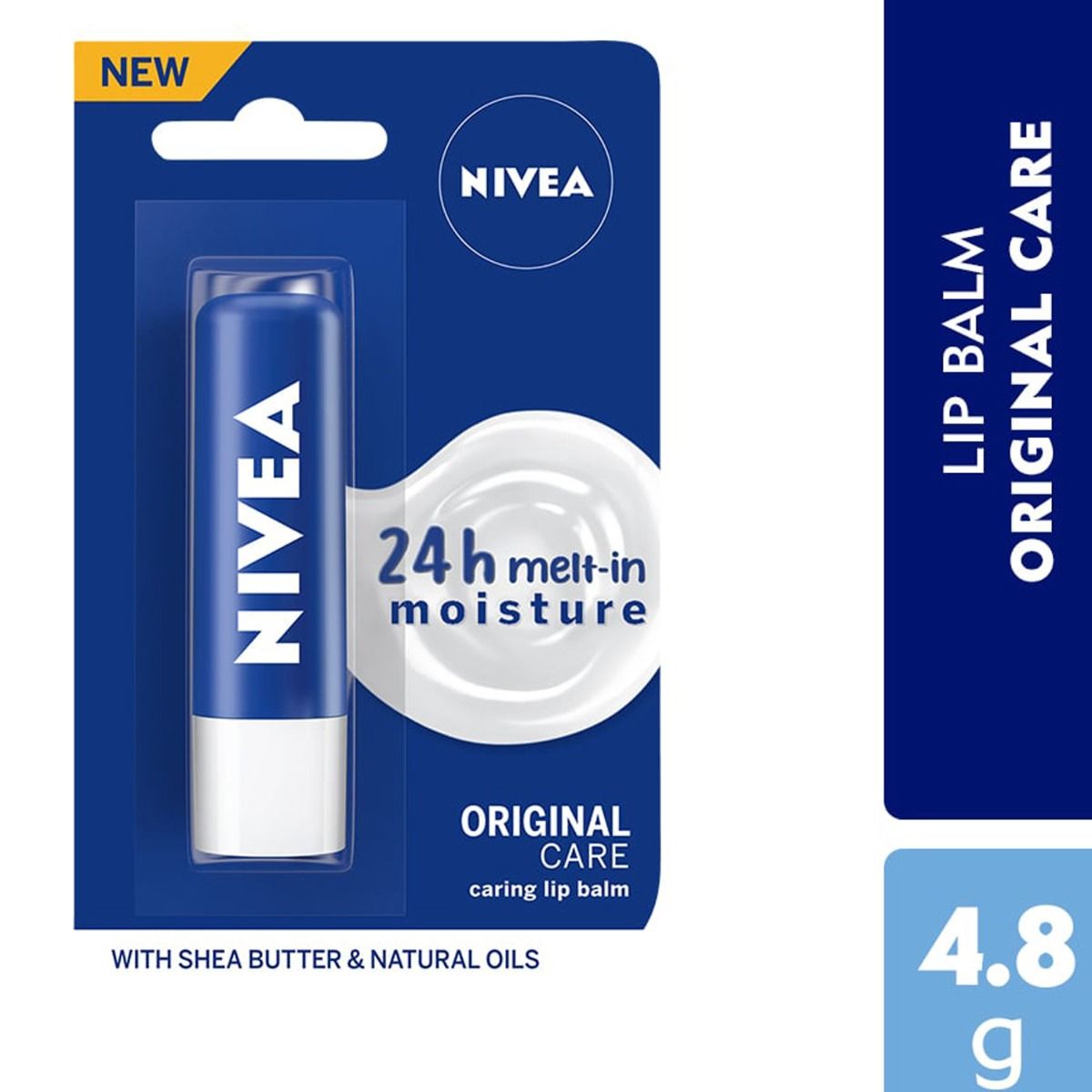 Nivea Original Care Caring Lip Balm, 4.8 gm, Pack of 1 