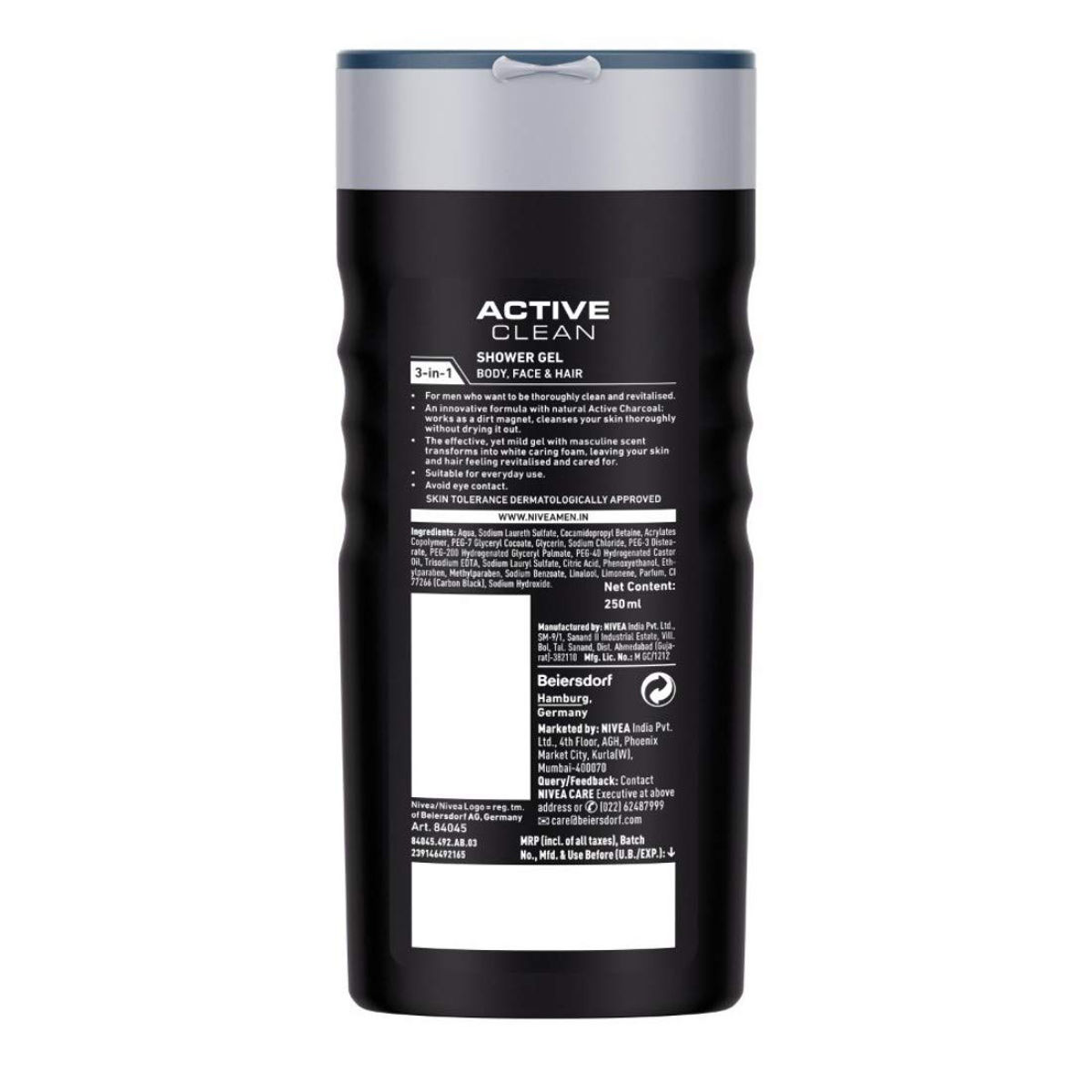 Nivea Men Active Clean Shower Gel, 250 ml Price, Uses, Side Effects, Composition - Apollo Pharmacy Nivea Men Active Clean Shower Gel, 250 ml Price, Uses, Side Effects, Composition - Apollo Pharmacy