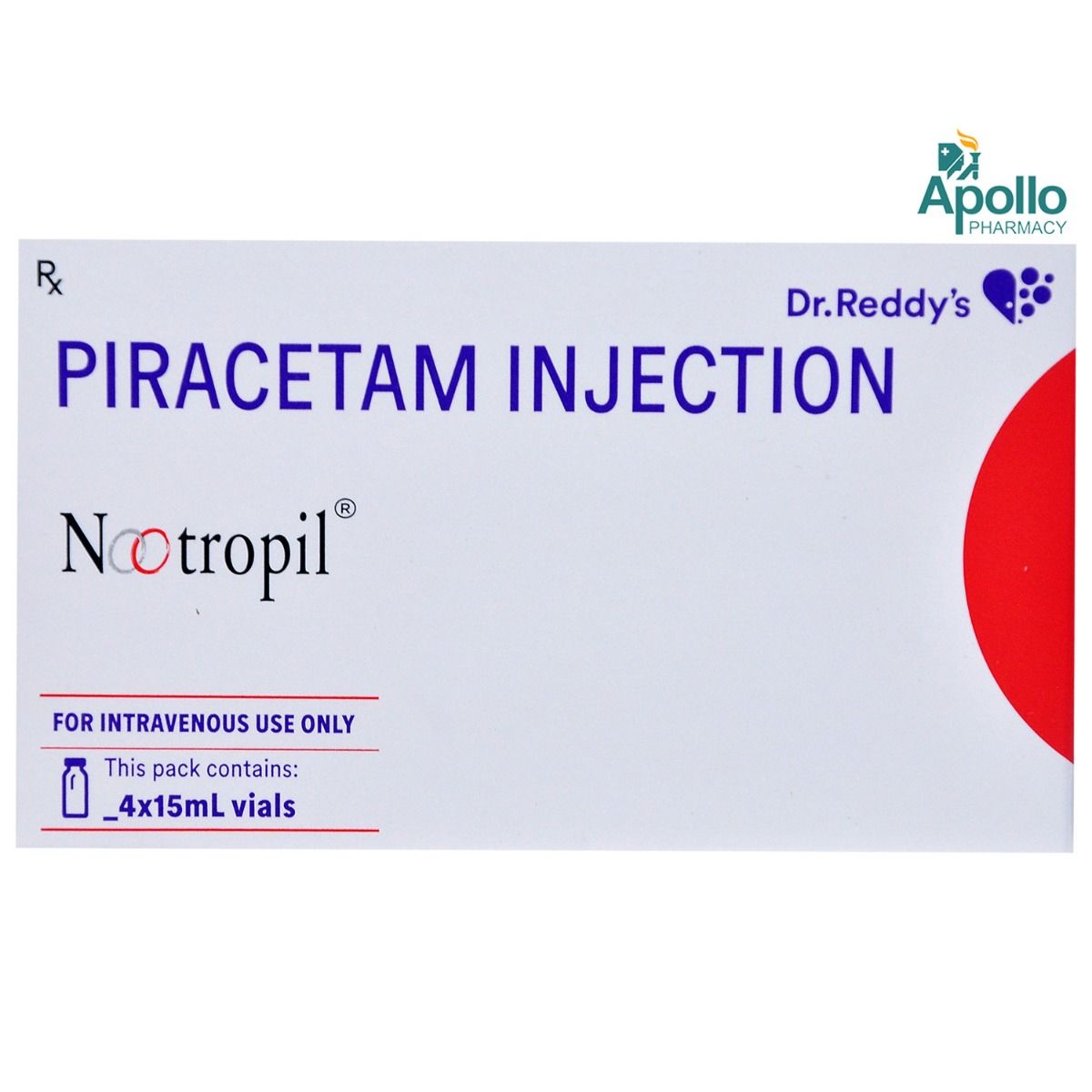 NOOTROPIL 15ML INJECTION 3GM , Pack of 1 INJECTION