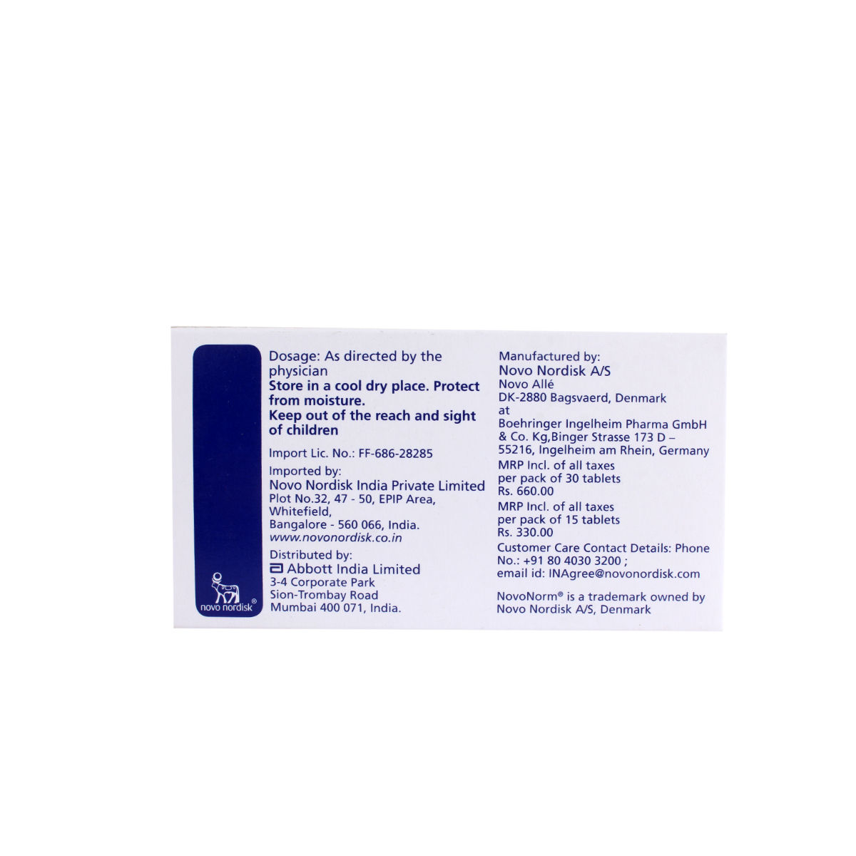 Novonorm 2 mg Tablet 15's Price, Uses, Side Effects, Composition ...