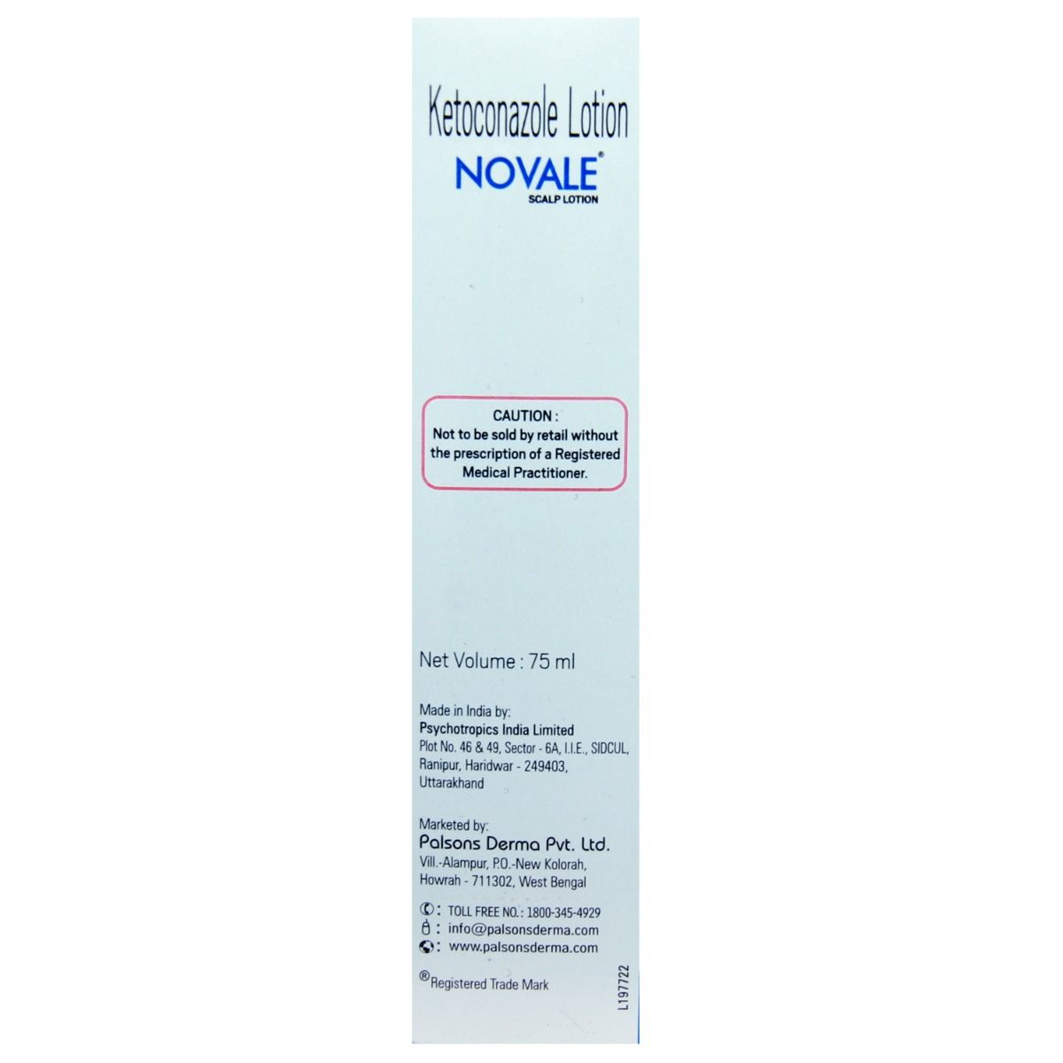 NOVALE SCALP LOTION 75ML Price, Uses, Side Effects, Composition