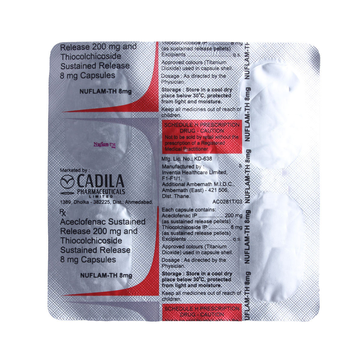 Nuflam TH 8 Capsule 5's Price, Uses, Side Effects, Composition - Apollo ...