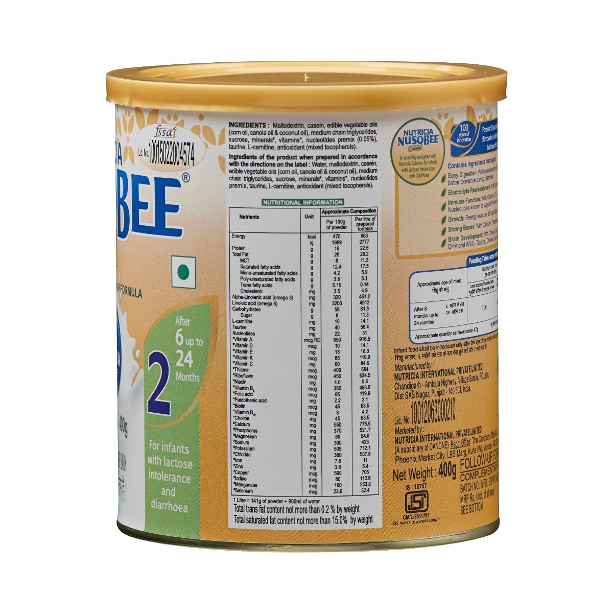Nutricia Nusobee Casein Follow Up Formula Stage 2 6 To 24 Months 400 Gm Tin Price Uses Side Effects Composition Apollo Pharmacy