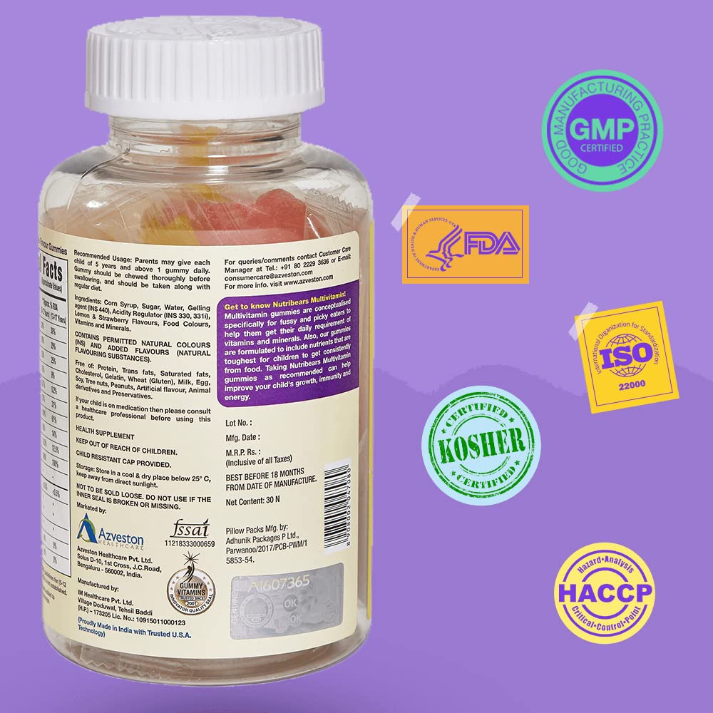 Nutribears Multivitamins, 30 Gummies Price, Uses, Side Effects