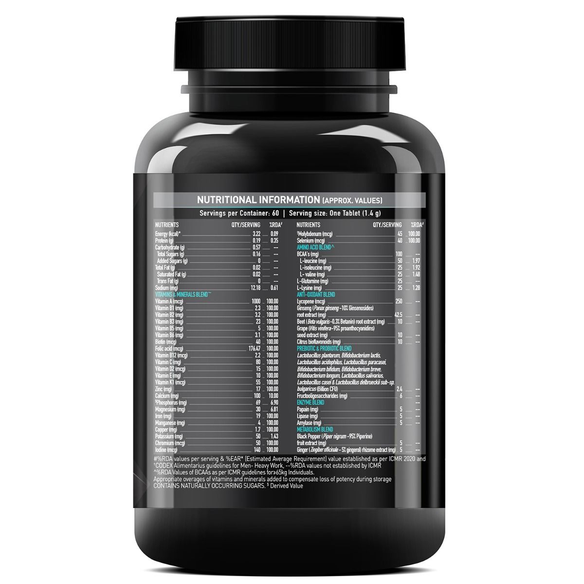 MuscleBlaze MBVITE Daily Multivitamin, 60 tablets Price, Uses, Side