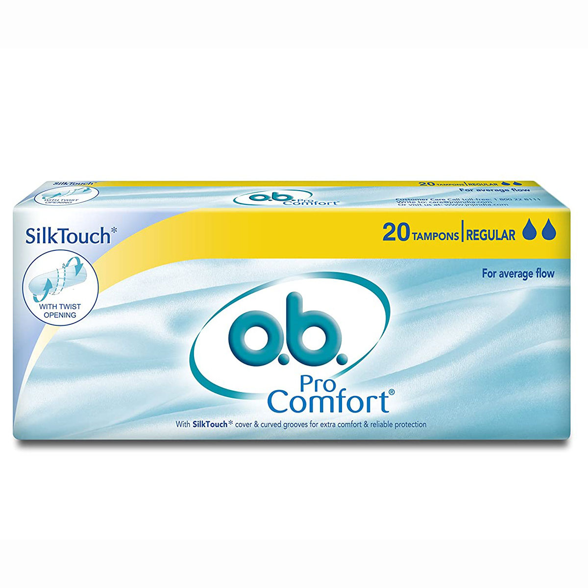 Buy o.b. SilkTouch Pro Comfort Tampons Regular, 20 Count Online