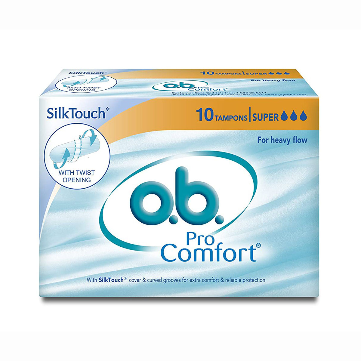 Buy o.b. SilkTouch Pro Comfort Tampons Super, 10 Count Online