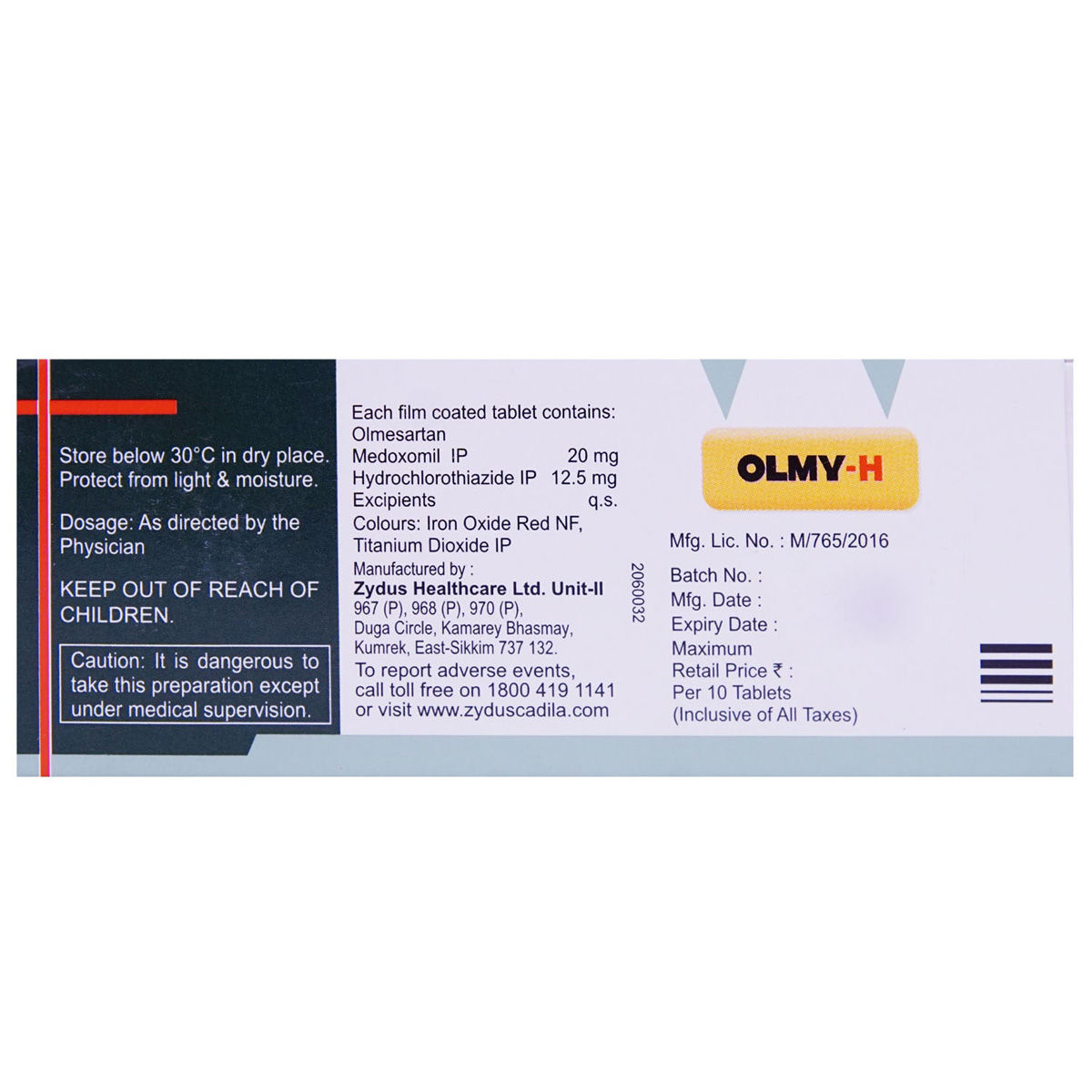 Olmy-H Tablet 10's, Pack of 10 TABLETS